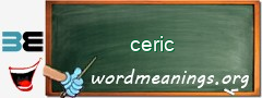 WordMeaning blackboard for ceric